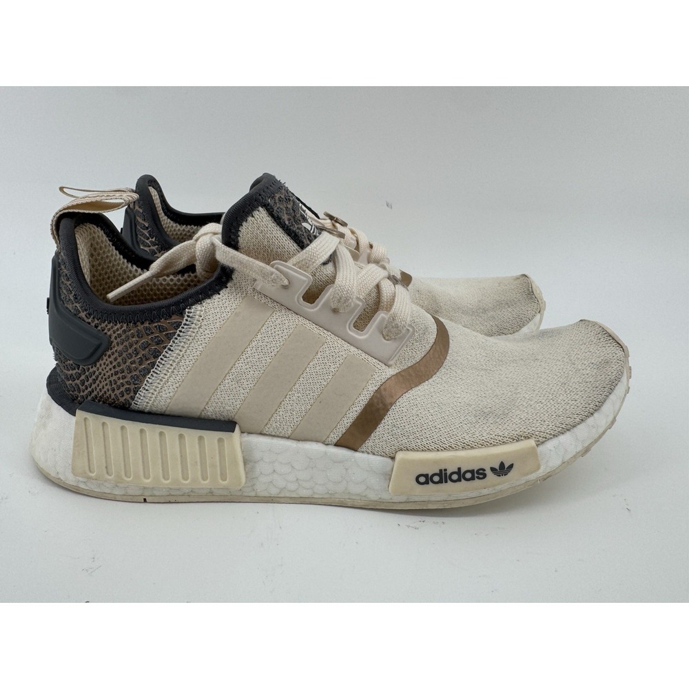 Adidas Shoes Womens 8 NMD R1 Sneakers Beige Lace Up Low Top Athletic